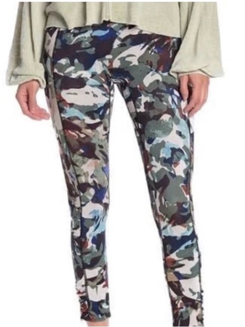 FP Movement by Free People Guinevere Multicolor Camo Slim Leggings